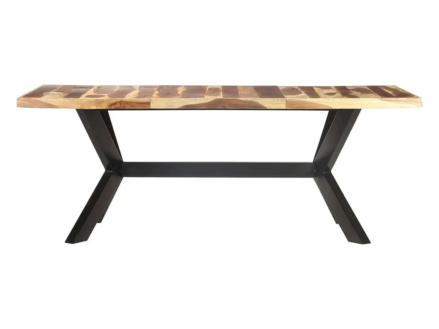 Mesa de comedor madera maciza con acabado miel 200x100x75 cm