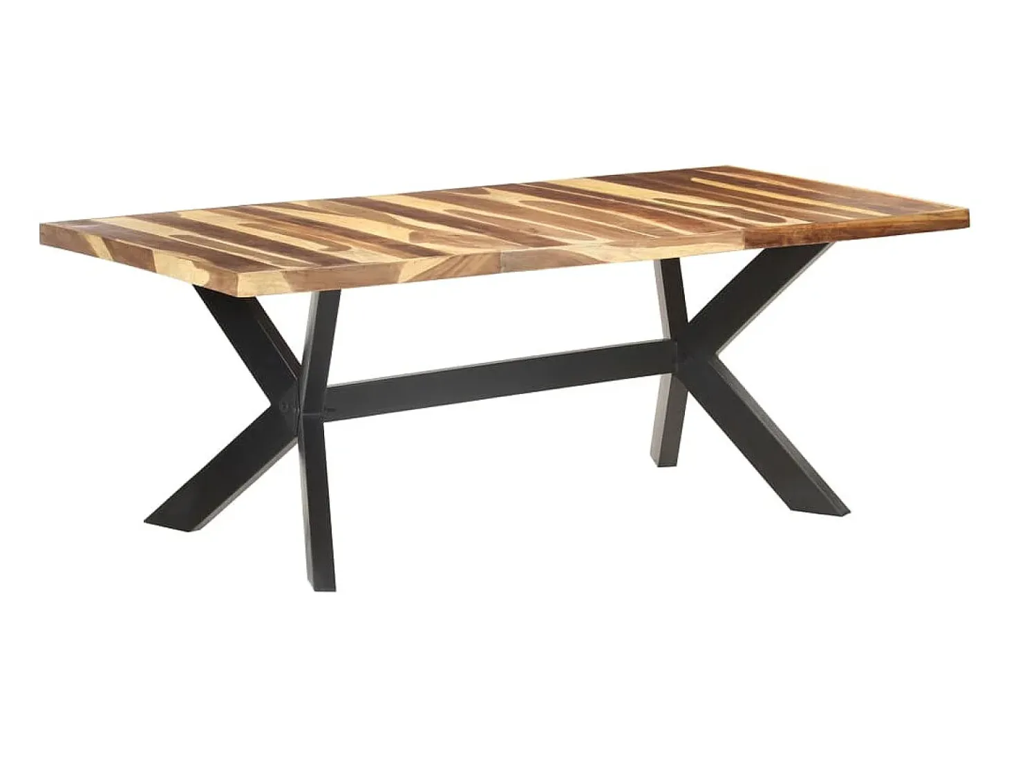 Mesa de comedor madera maciza con acabado miel 200x100x75 cm