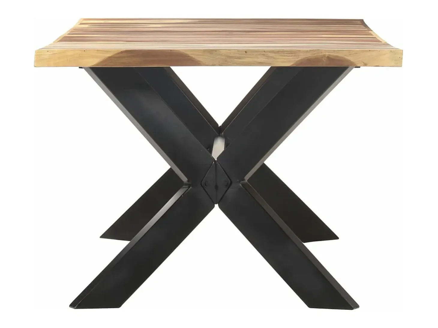 Mesa de comedor madera maciza con acabado miel 200x100x75 cm