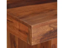 Mesa de comedor madera maciza de acacia 120x120x77 cm