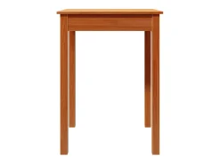 Mesa de comedor madera maciza de pino marrón cera 55x55x75 cm