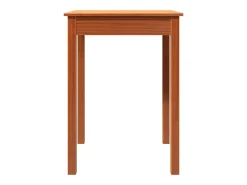 Mesa de comedor madera maciza de pino marrón cera 55x55x75 cm