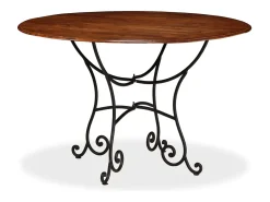 Mesa de comedor madera maciza de acacia acabado miel 120x76 cm