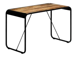 Mesa de comedor madera maciza de mango sin tratar 118x60x76 cm