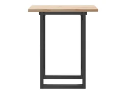 Mesa de comedor marco O madera maciza pino y acero 70x70x75,5cm