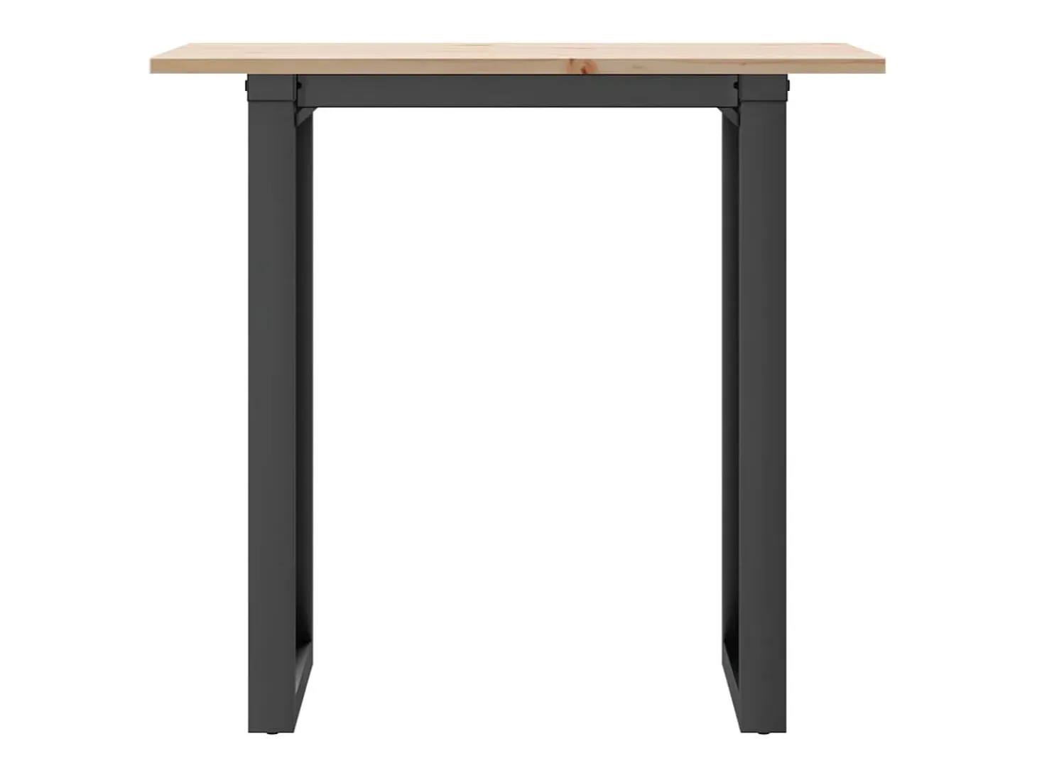 Mesa de comedor marco O madera maciza pino y hierro 80x50x75 cm ES558102