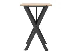 Mesa de comedor marco X madera maciza pino y hierro 80x50x75 cm