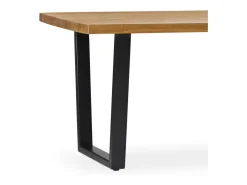 Mesa de comedor Mindy Zandhu de madera maciza clara 180 cm