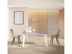 Mesa de comedor Naira 140 Cemento Blanco