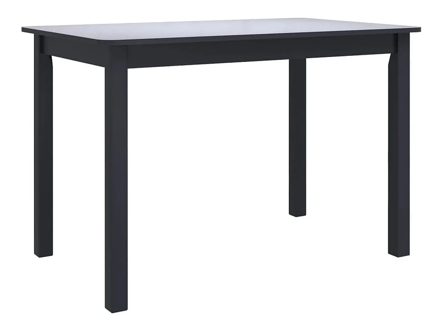 Mesa de comedor negra 114x71x75 cm Madera maciza de caucho
