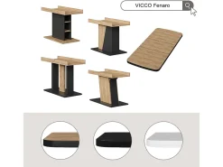 Mesa de comedor negro 120x80x77.3 fenaro