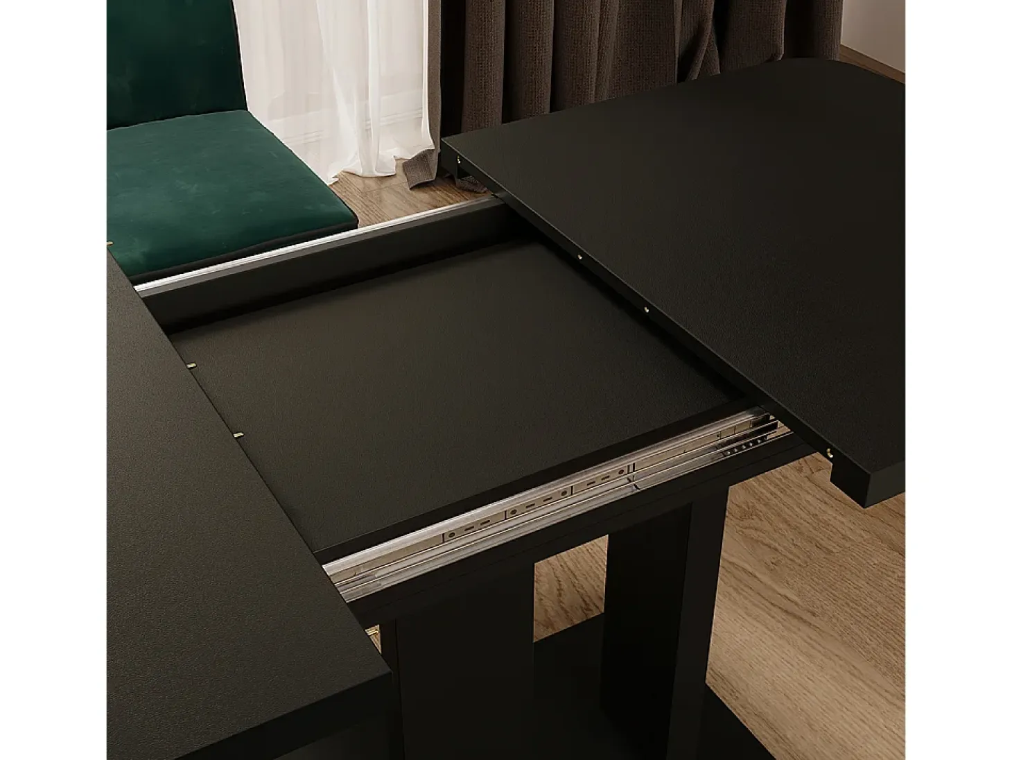 Mesa de comedor negro 120x80x77.3 fenaro