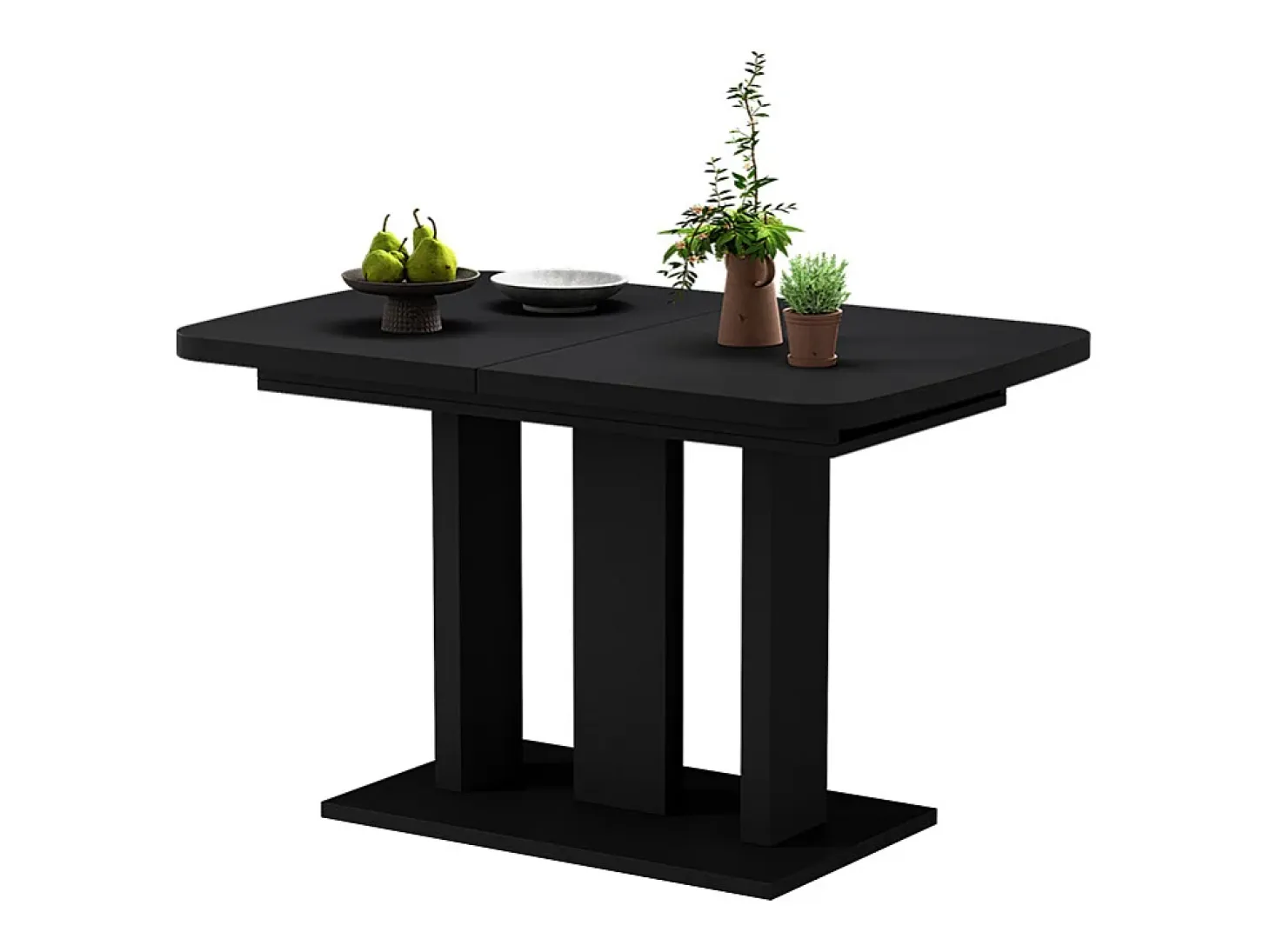 Mesa de comedor negro 120x80x77.3 fenaro