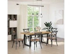 Mesa de comedor NOAIN patas en U 180x90x75cm pino macizo