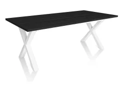 Mesa de comedor Oana 200 Negro Blanco