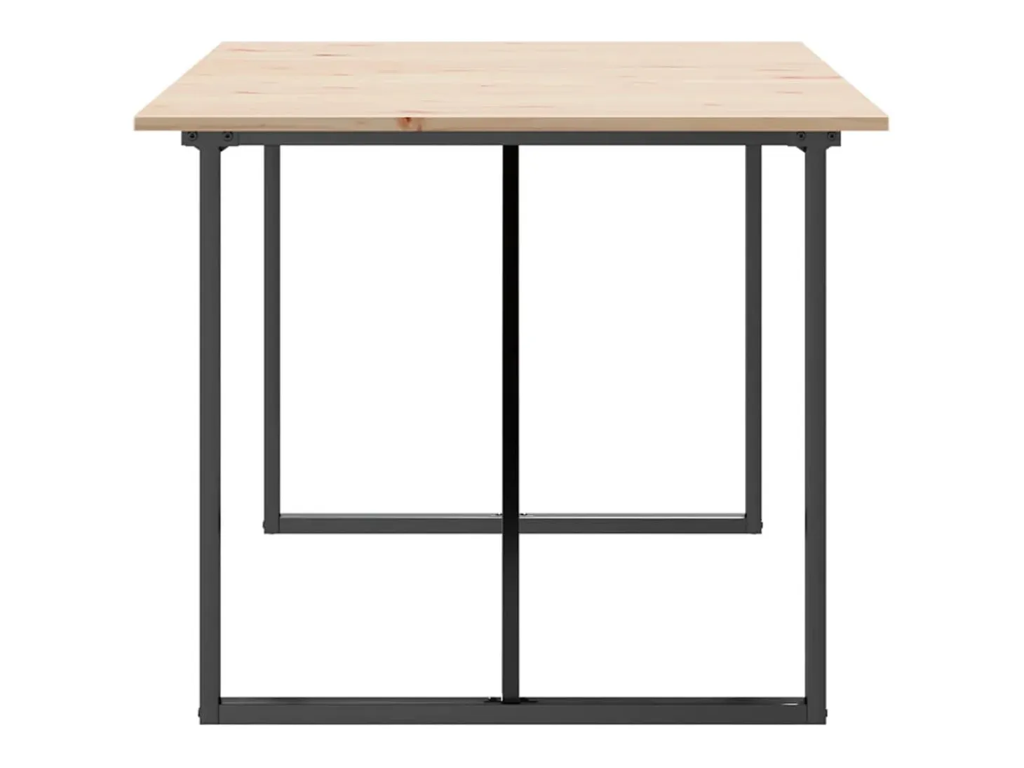 Mesa de comedor O-frame 180x90x75 cm madera maciza de pino acero