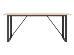 Mesa de comedor O-frame 180x90x75 cm madera maciza de pino acero