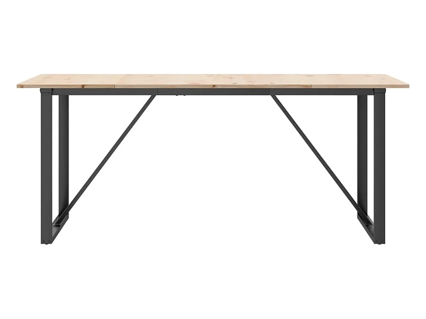 Mesa de comedor O-frame 180x90x75 cm madera maciza de pino acero