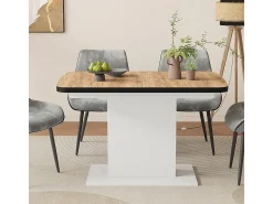Mesa de comedor oro potencia roble/blanco 120x80x77.3 fenaro