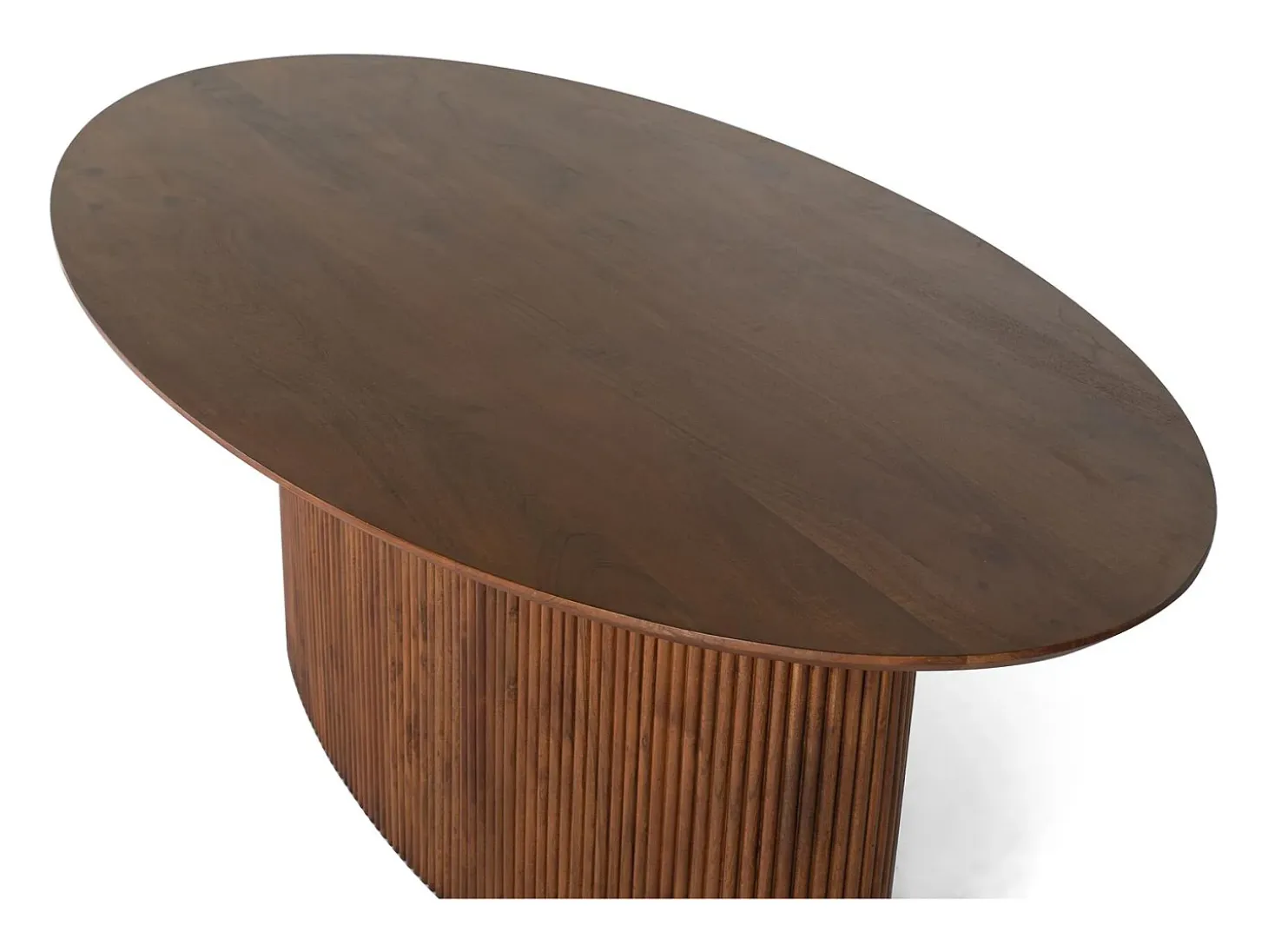 Mesa de comedor ovalada de madera de acacia 200 cm