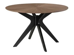 Mesa de comedor ovalada de diseño en nogal 160 cm DIELLI