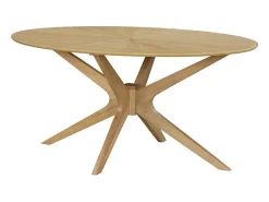 Mesa de comedor ovalada de diseño en roble 160 cm DIELLI