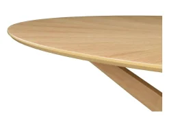 Mesa de comedor ovalada de diseño en roble 160 cm DIELLI