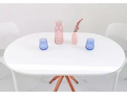 Mesa de comedor ovalada 75x100cm Jubi Blanca