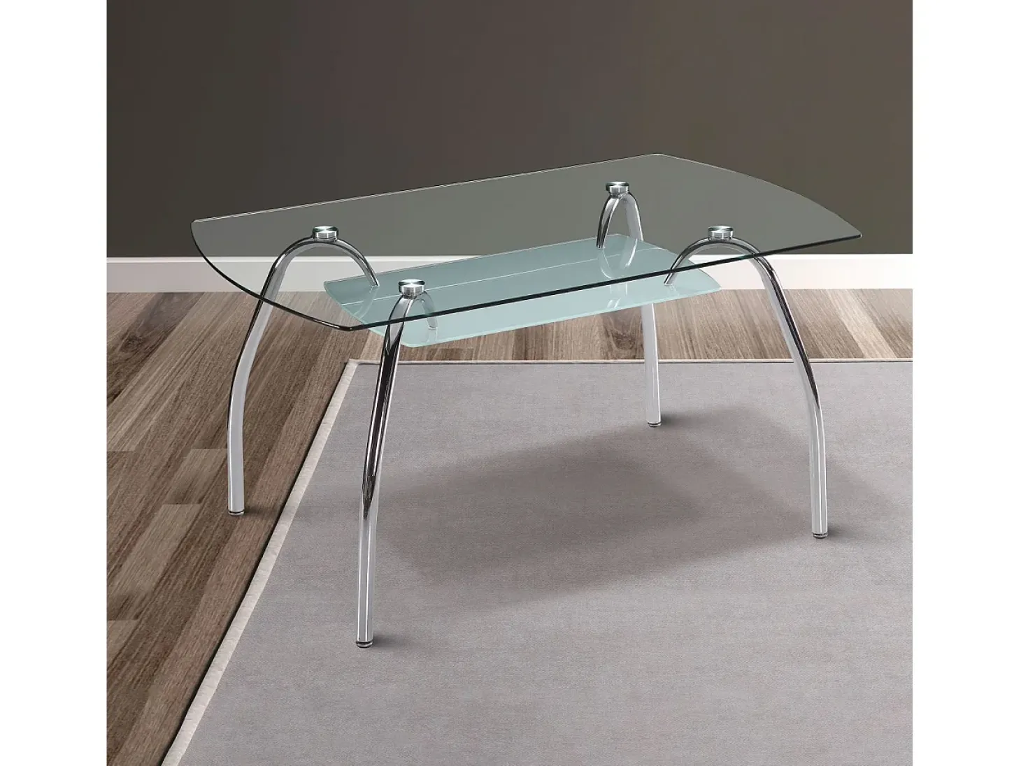 Mesa de comedor Ove Cristal - Cromo