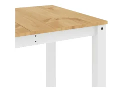 Mesa de comedor Panama madera maciza pino blanco 160x80x75 cm