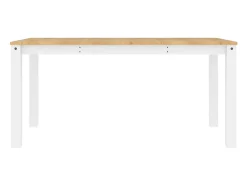Mesa de comedor Panama madera maciza pino blanco 160x80x75 cm