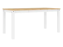Mesa de comedor Panama madera maciza pino blanco 160x80x75 cm