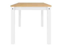 Mesa de comedor Panama madera maciza pino blanco 160x80x75 cm