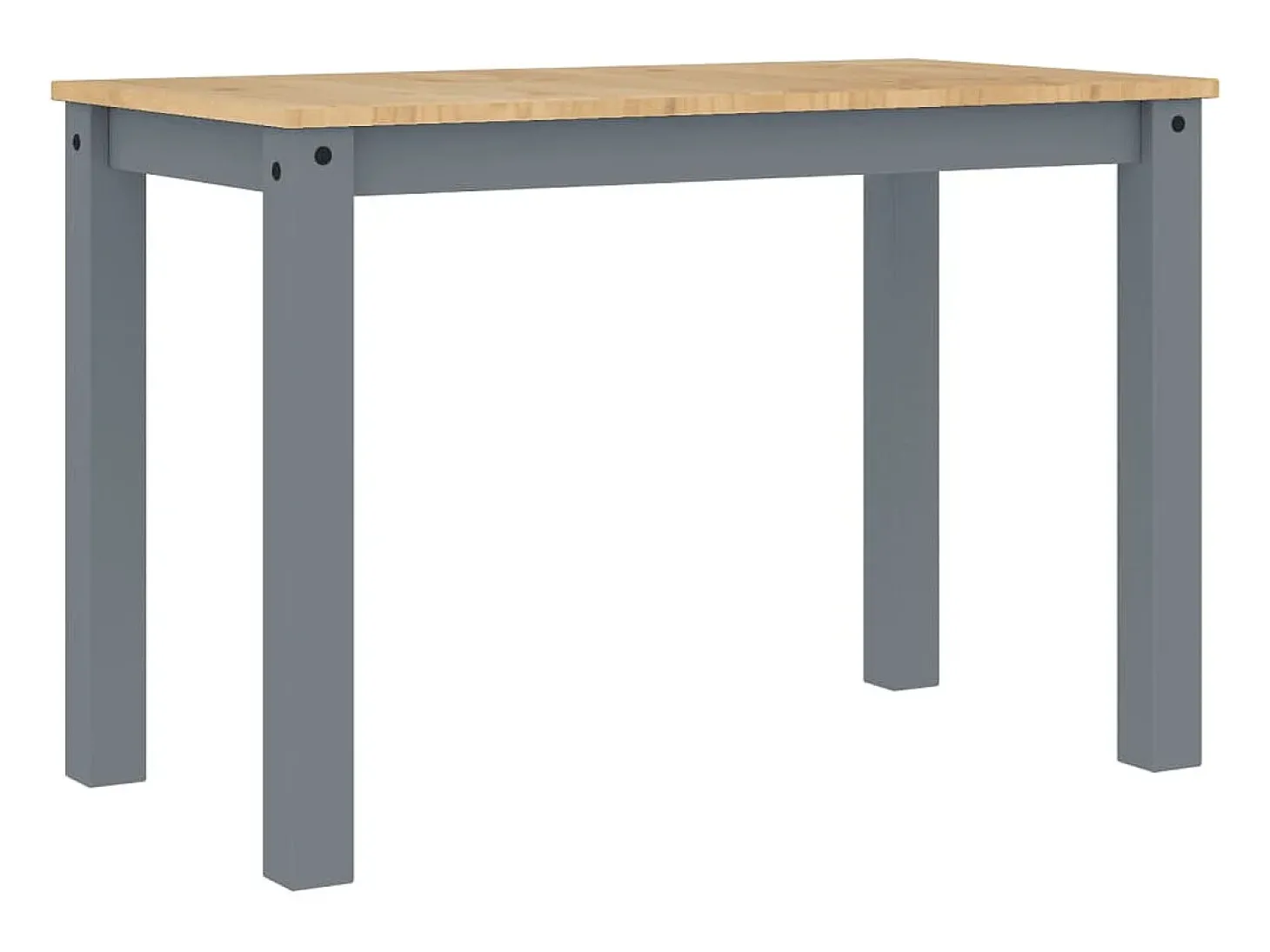 Mesa de comedor Panama madera maciza de pino gris 117x60x75 cm