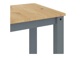 Mesa de comedor Panama madera maciza de pino gris 117x60x75 cm