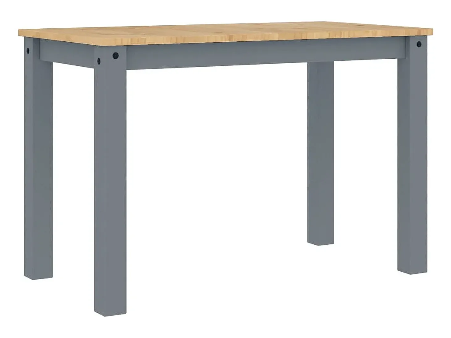 Mesa de comedor Panama madera maciza de pino gris 117x60x75 cm
