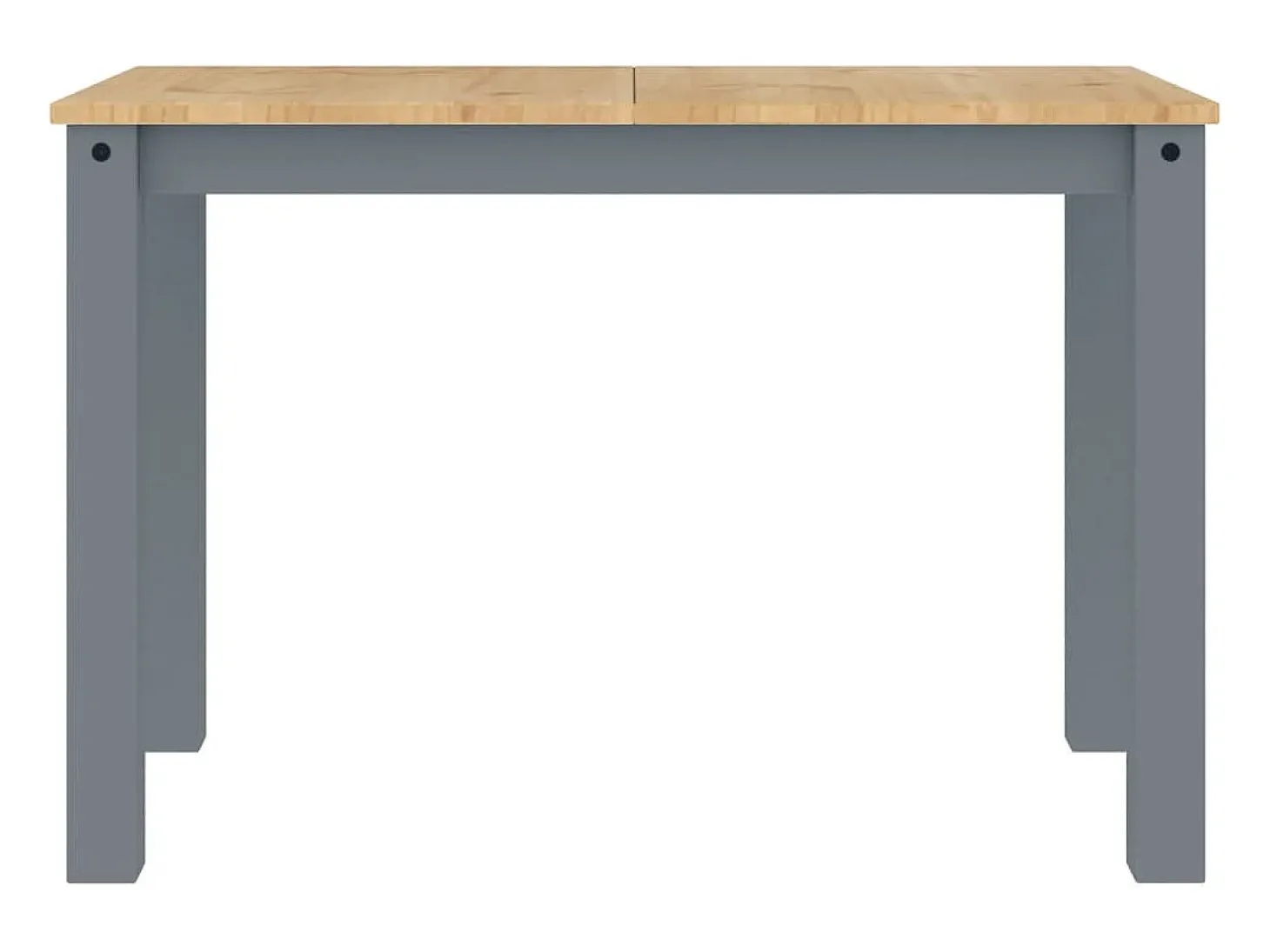 Mesa de comedor Panama madera maciza de pino gris 117x60x75 cm