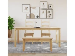 Mesa de comedor Panama madera maciza de pino 180x90x75 cm ES749096