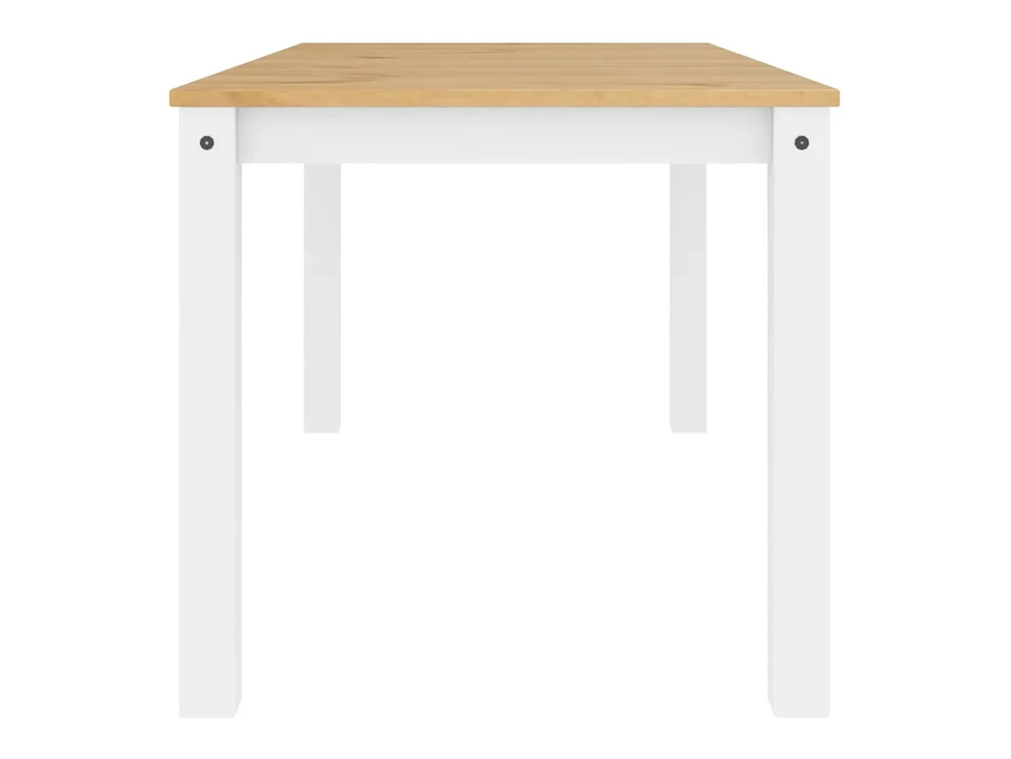 Mesa de comedor Panama madera maciza pino blanco 160x80x75 cm ES388002