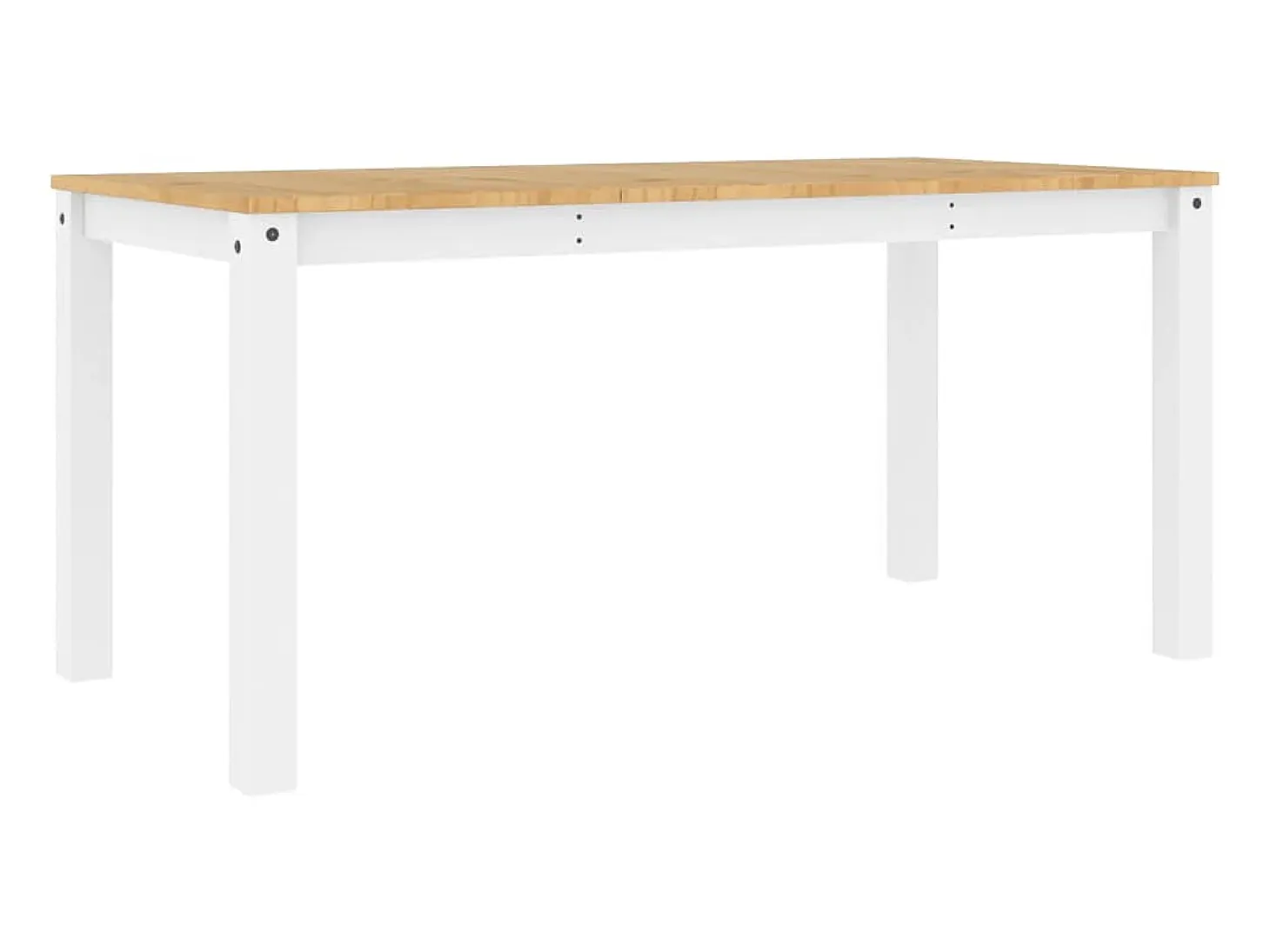 Mesa de comedor Panama madera maciza pino blanco 160x80x75 cm ES388002