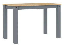 Mesa de comedor Panama madera maciza de pino gris 117x60x75 cm ES998302