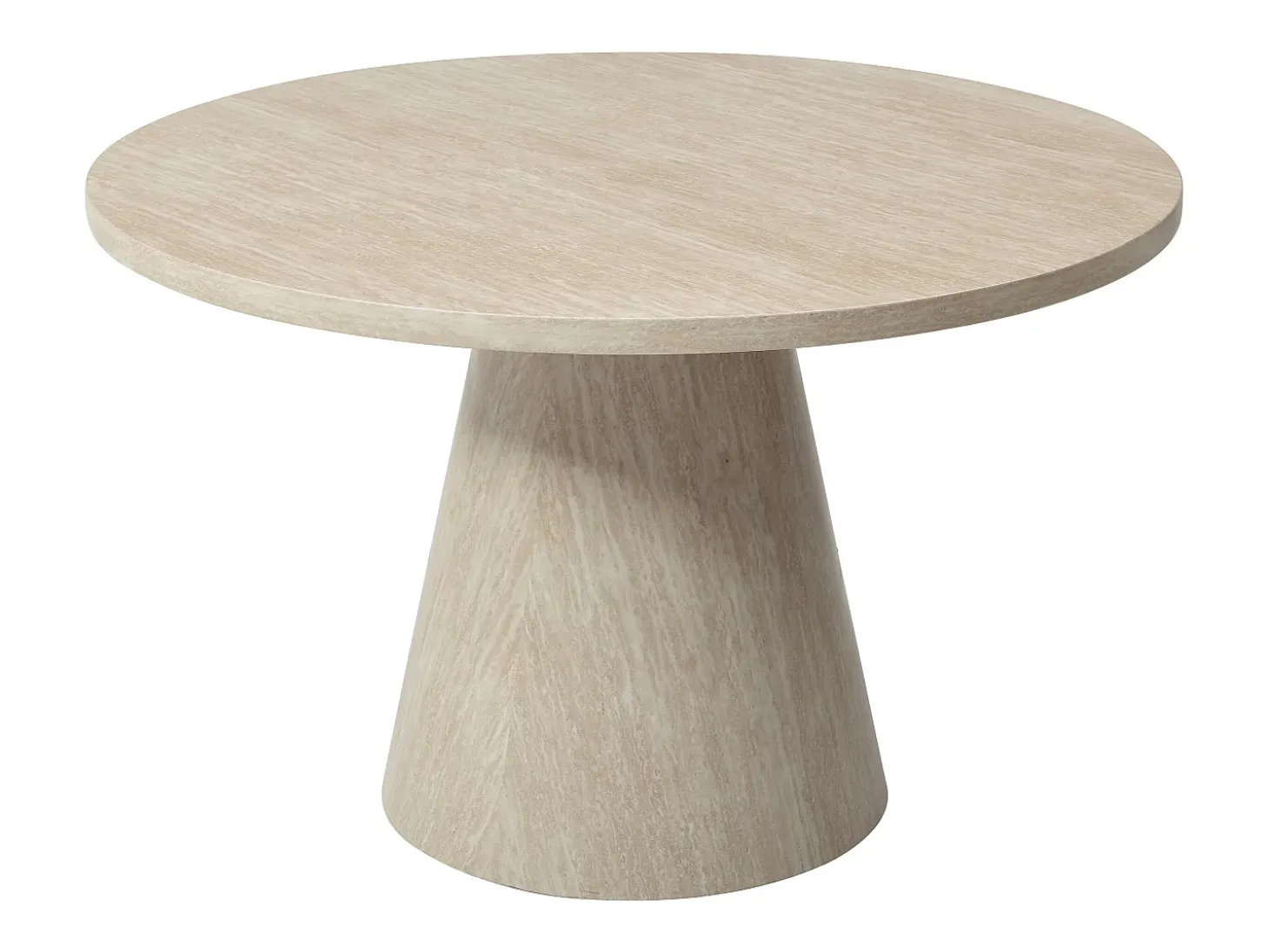 Mesa de comedor para 4 personas en MDF - Efecto travertino topo - LARIOZA de Pascal Morabito
