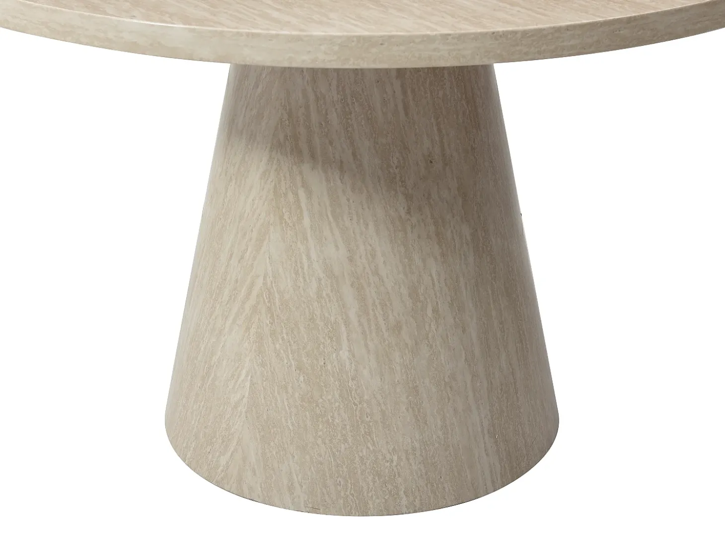 Mesa de comedor para 4 personas en MDF - Efecto travertino topo - LARIOZA de Pascal Morabito
