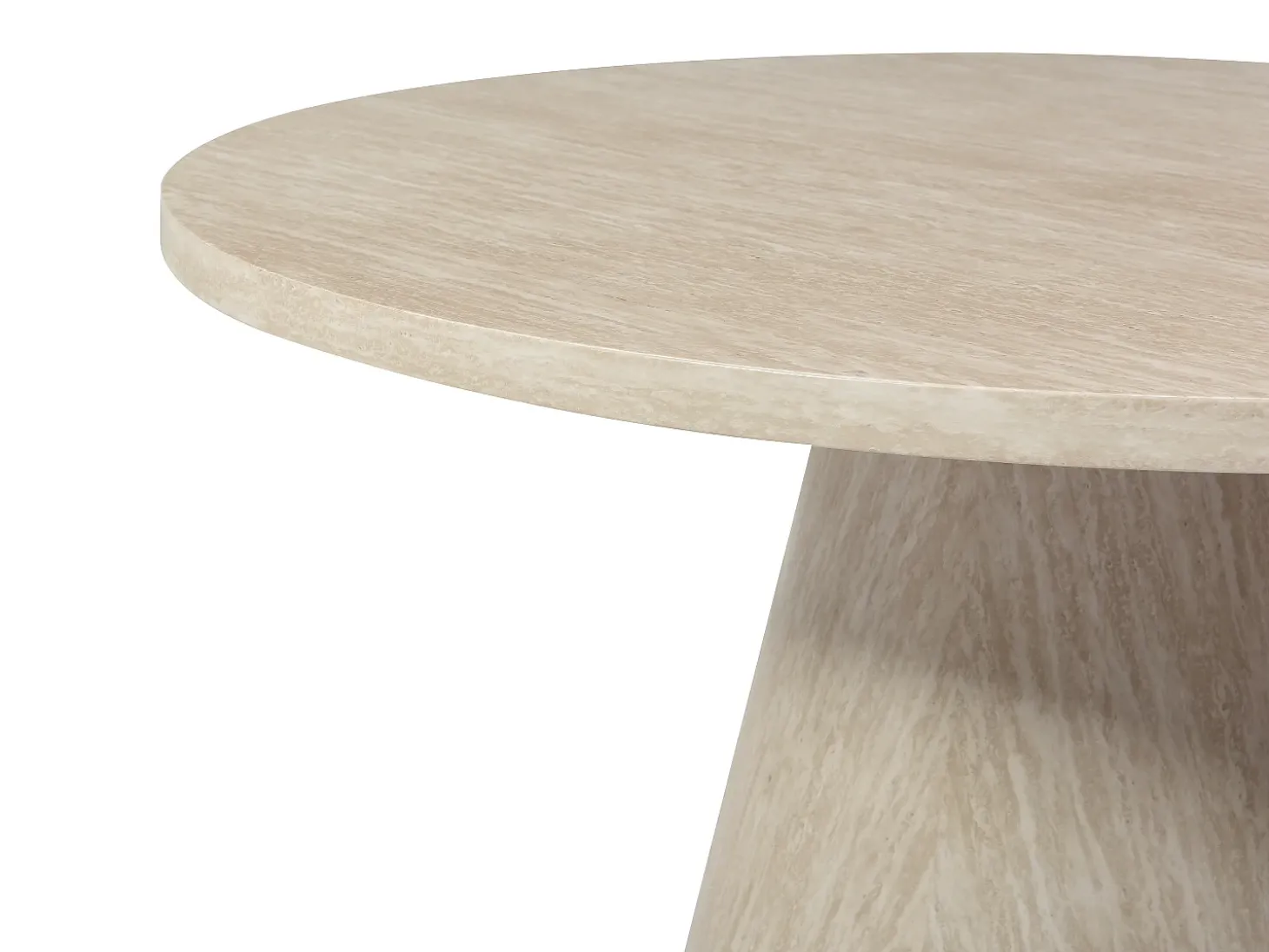 Mesa de comedor para 4 personas en MDF - Efecto travertino topo - LARIOZA de Pascal Morabito