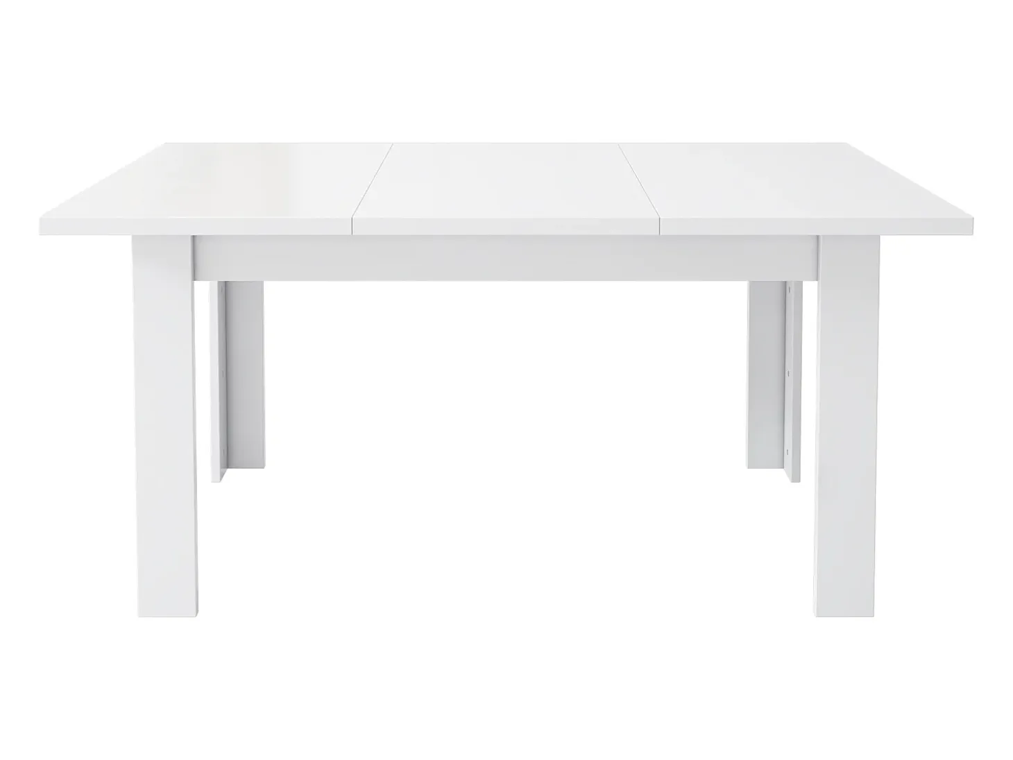 Mesa de comedor para 6 personas 120x70cm en MDF con almacenaje oculto, color blanco