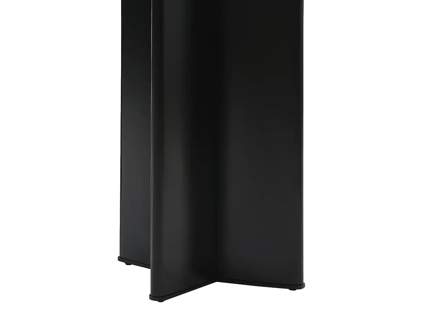 Mesa de comedor para 8 personas en cerámica y MDF - Efecto mármol blanco y negro - SINAN
