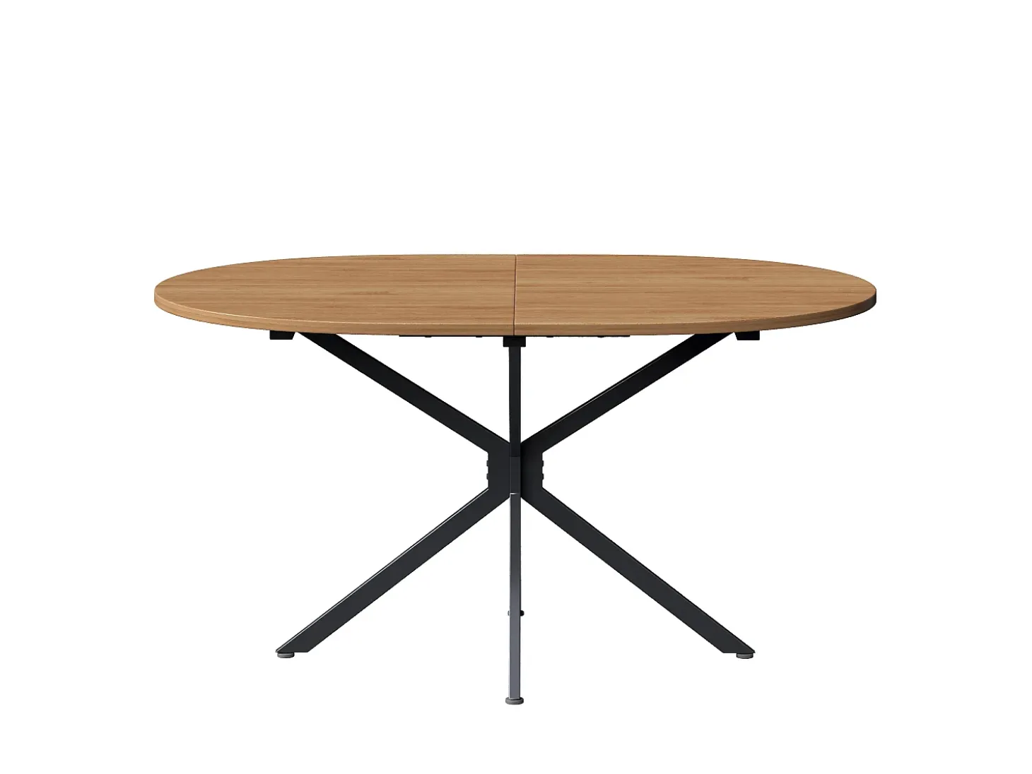 Mesa de comedor para 4-6 personas, 120x80cm, fabricada en MDF con patas cruzadas, acabado imitación madera - Color madera