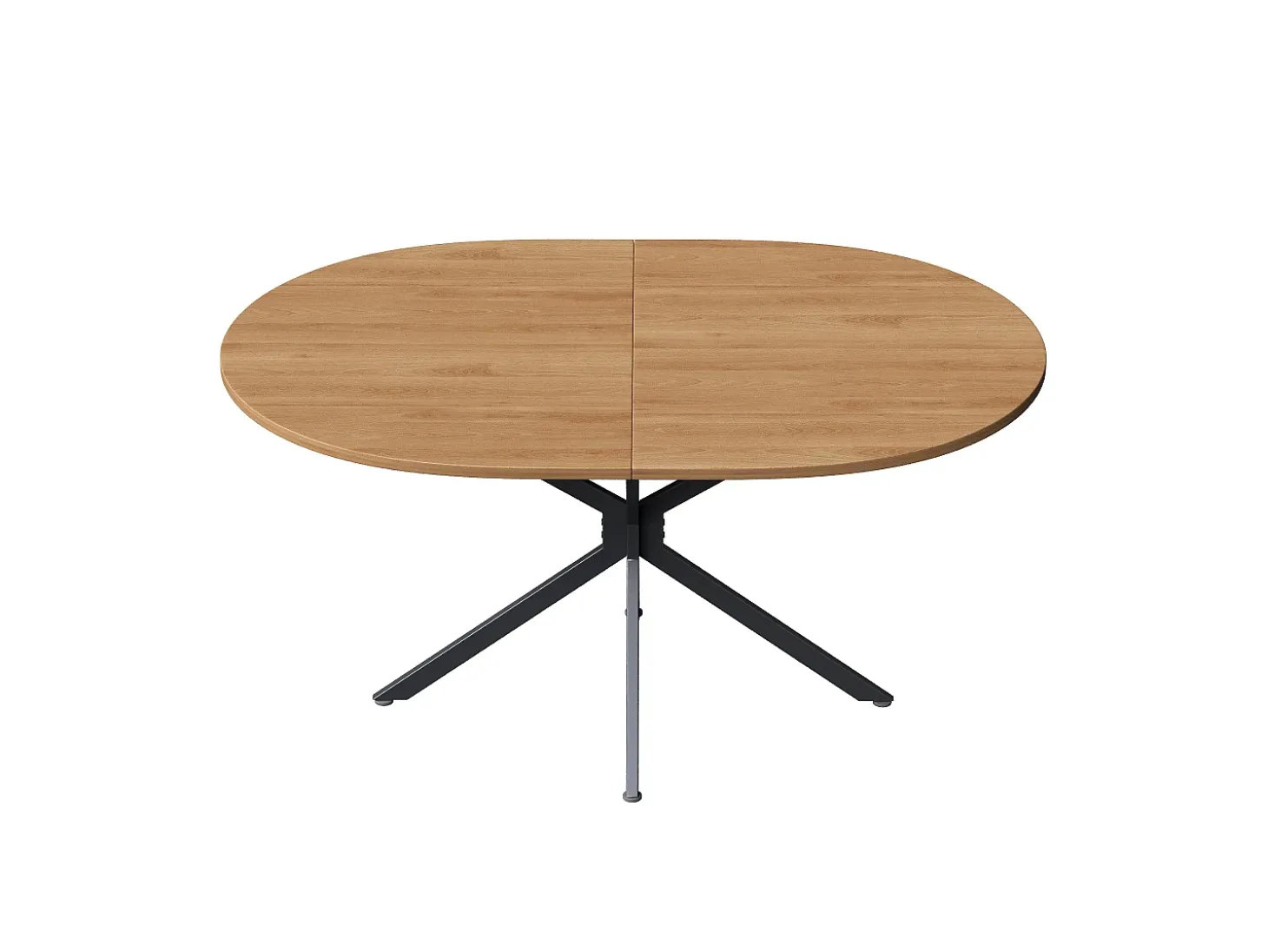 Mesa de comedor para 4-6 personas, 120x80cm, fabricada en MDF con patas cruzadas, acabado imitación madera - Color madera