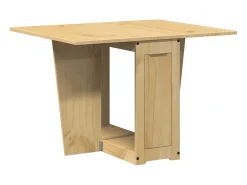 Mesa de comedor plegable mariposa Corona madera pino marrón