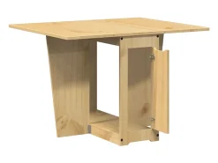 Mesa de comedor plegable mariposa Corona madera pino marrón